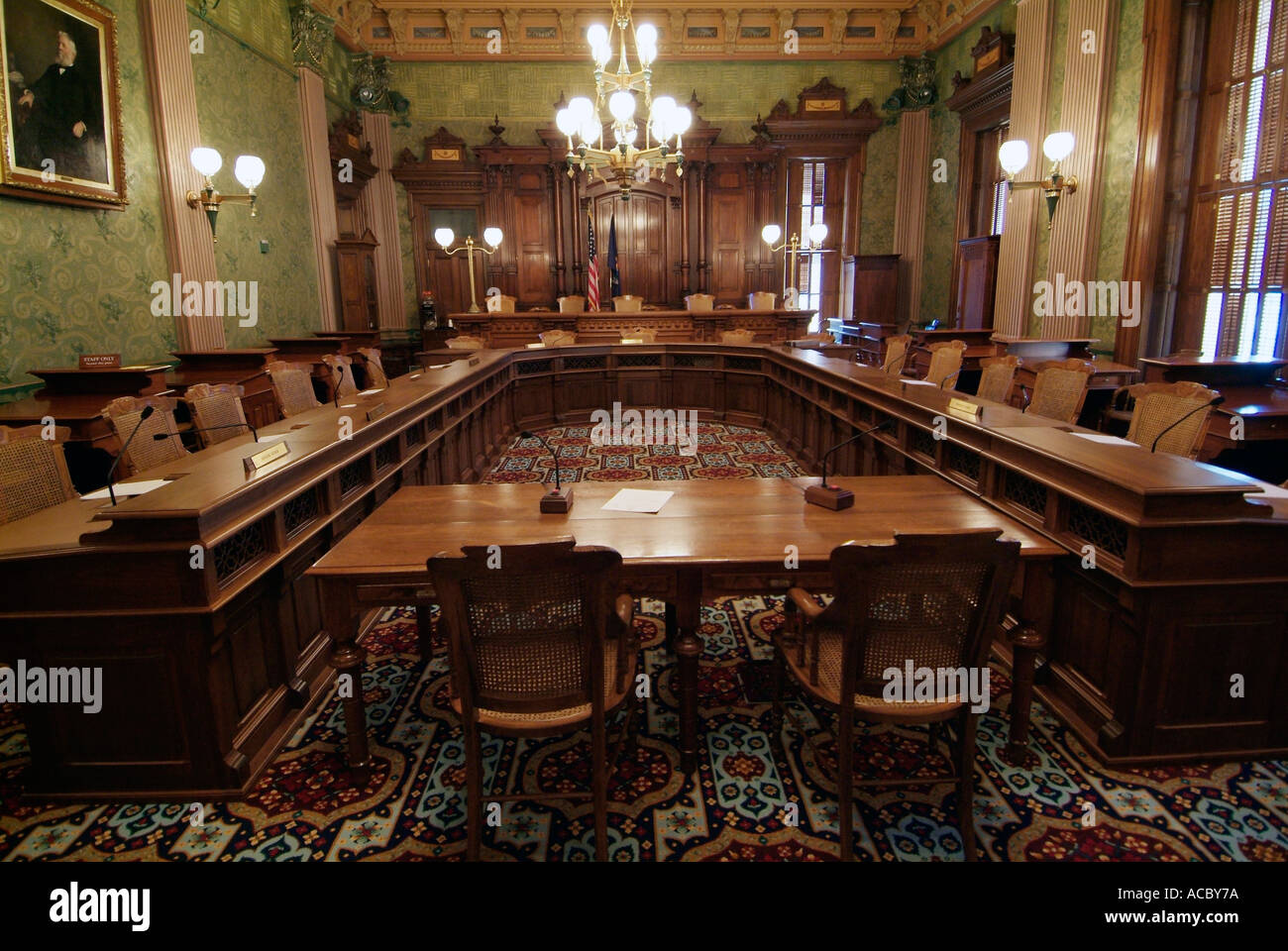 Michigan State Capitol building at Lansing statehouse Stock Photo