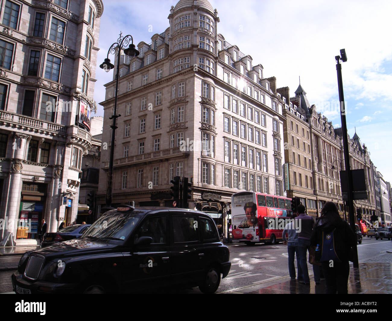 London England street scene along the Strand UK Travel Stock Photo