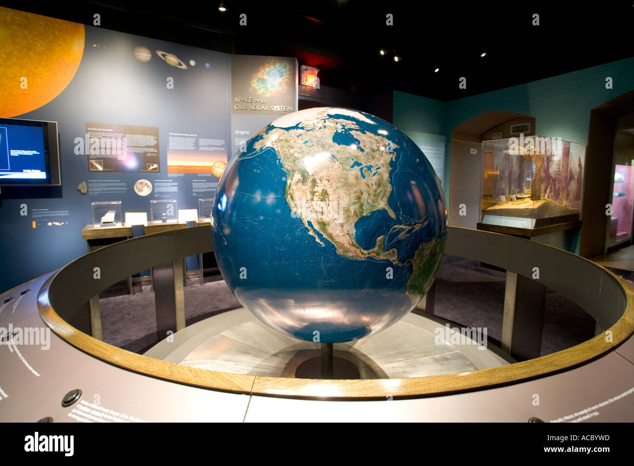 The Peabody Museum at Yale University 4 foot earth globe is one of the most accurate globes in the world Stock Photo