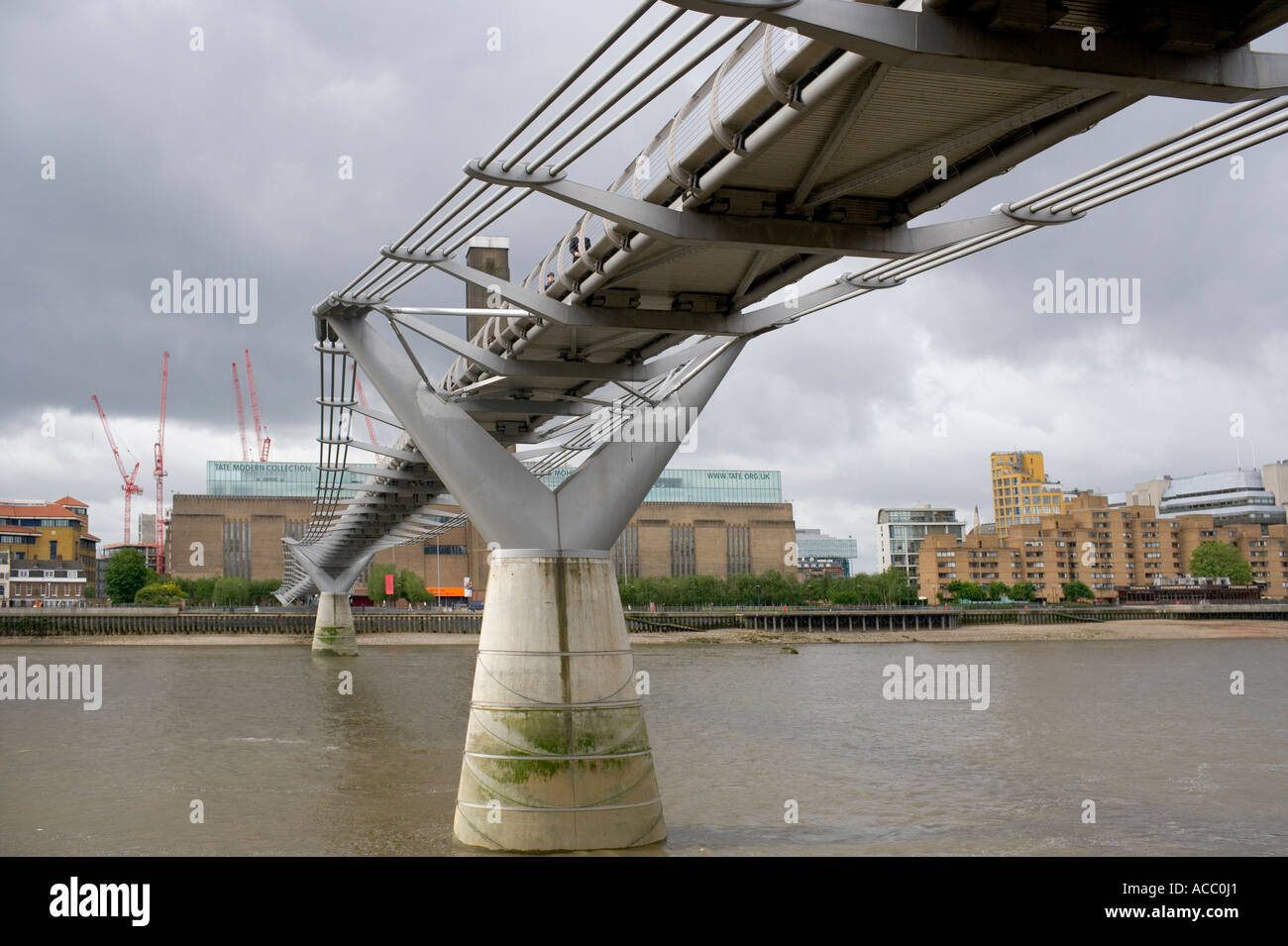The "Millennium Bridge"  London UK Stock Photo