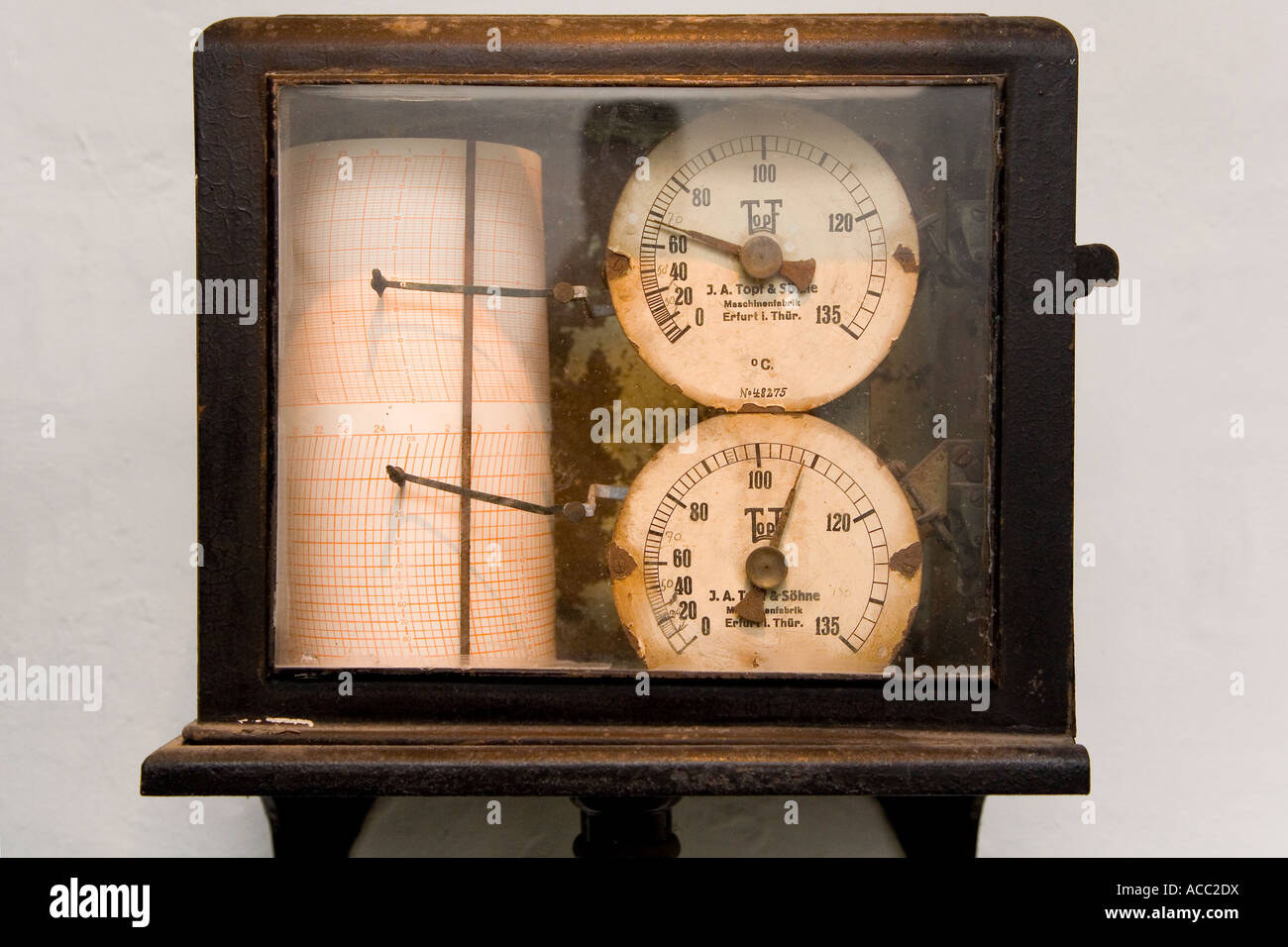 Old thermometer and printer device Stock Photo Alamy