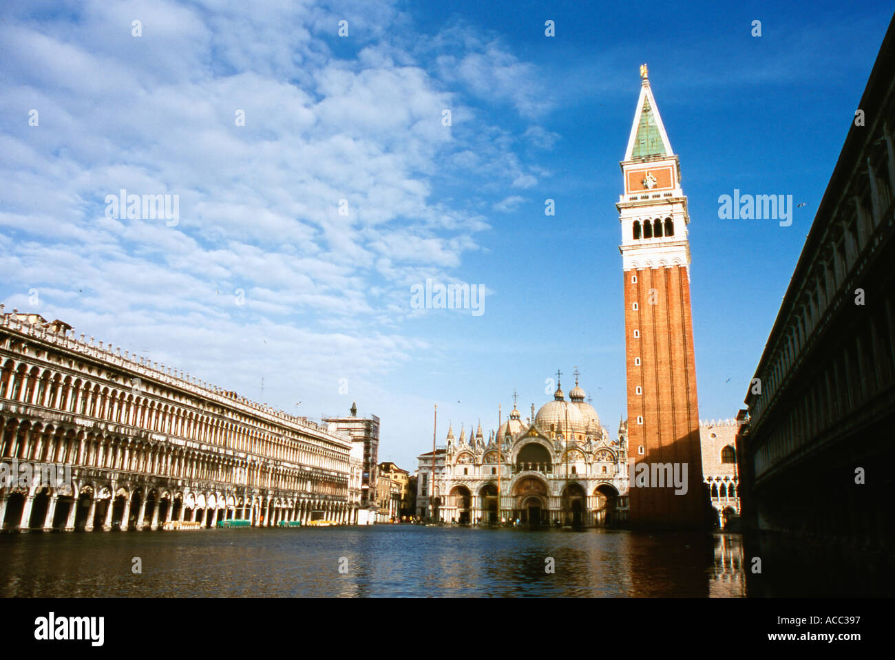 piazza san marco and St Marks cathedral in venice italy Stock Photo