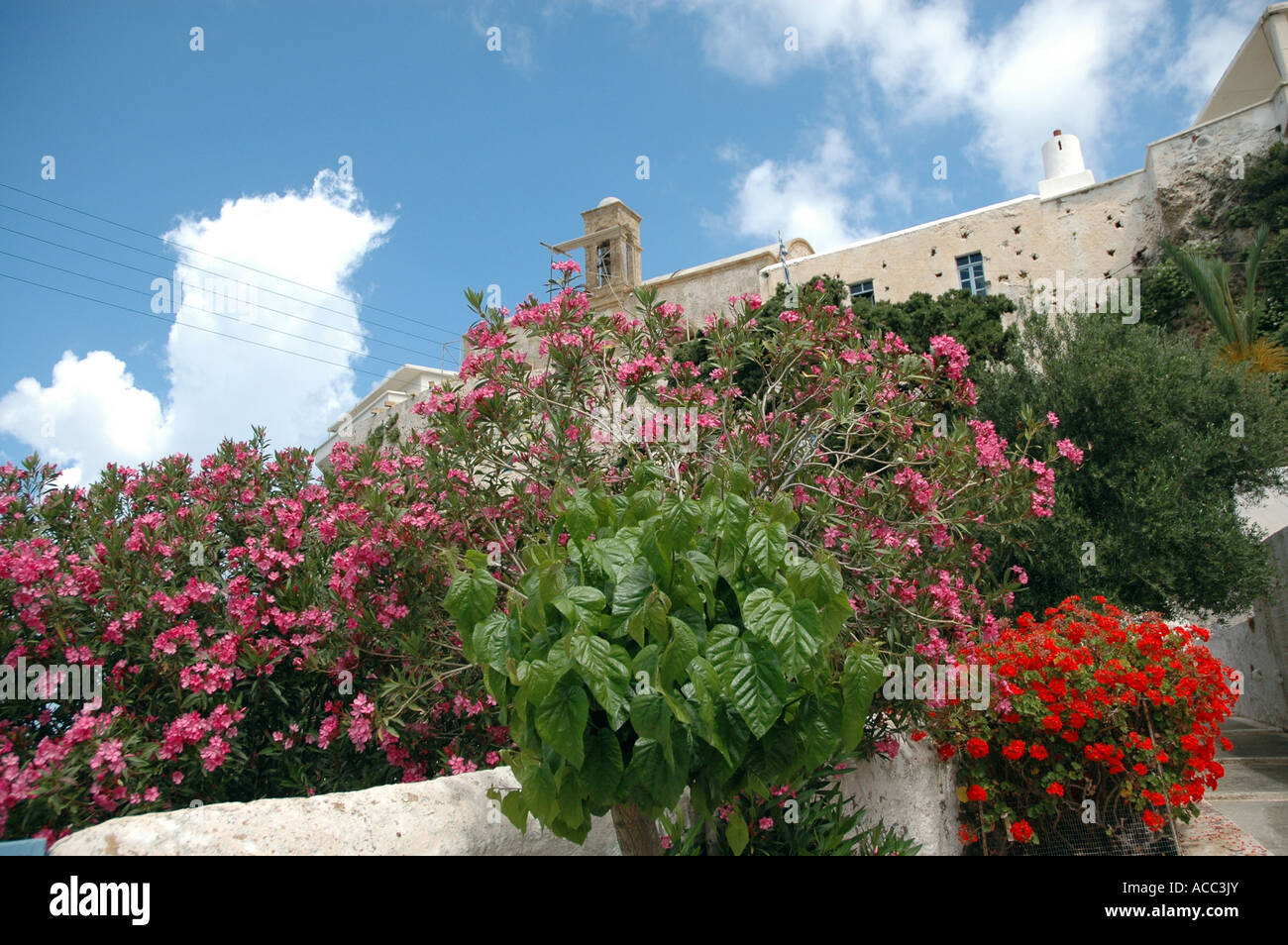 The monastery of Chrysoskalitissa on western coats of Crete island in Greece Stock Photo
