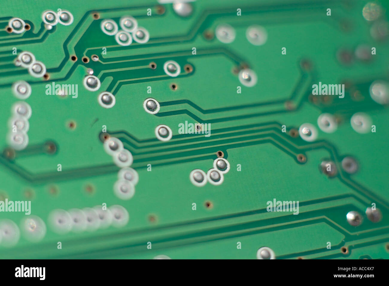 explosion In the mercy of write a letter printed circuit board pattern with many vias Stock Photo - Alamy