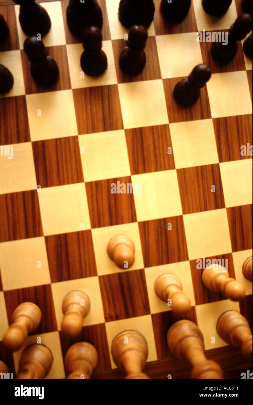 Overhead View Of Chess Board Set Up For A Game Stock Photo - Download Image  Now - 2015, Army, Bishop - Chess Piece - iStock