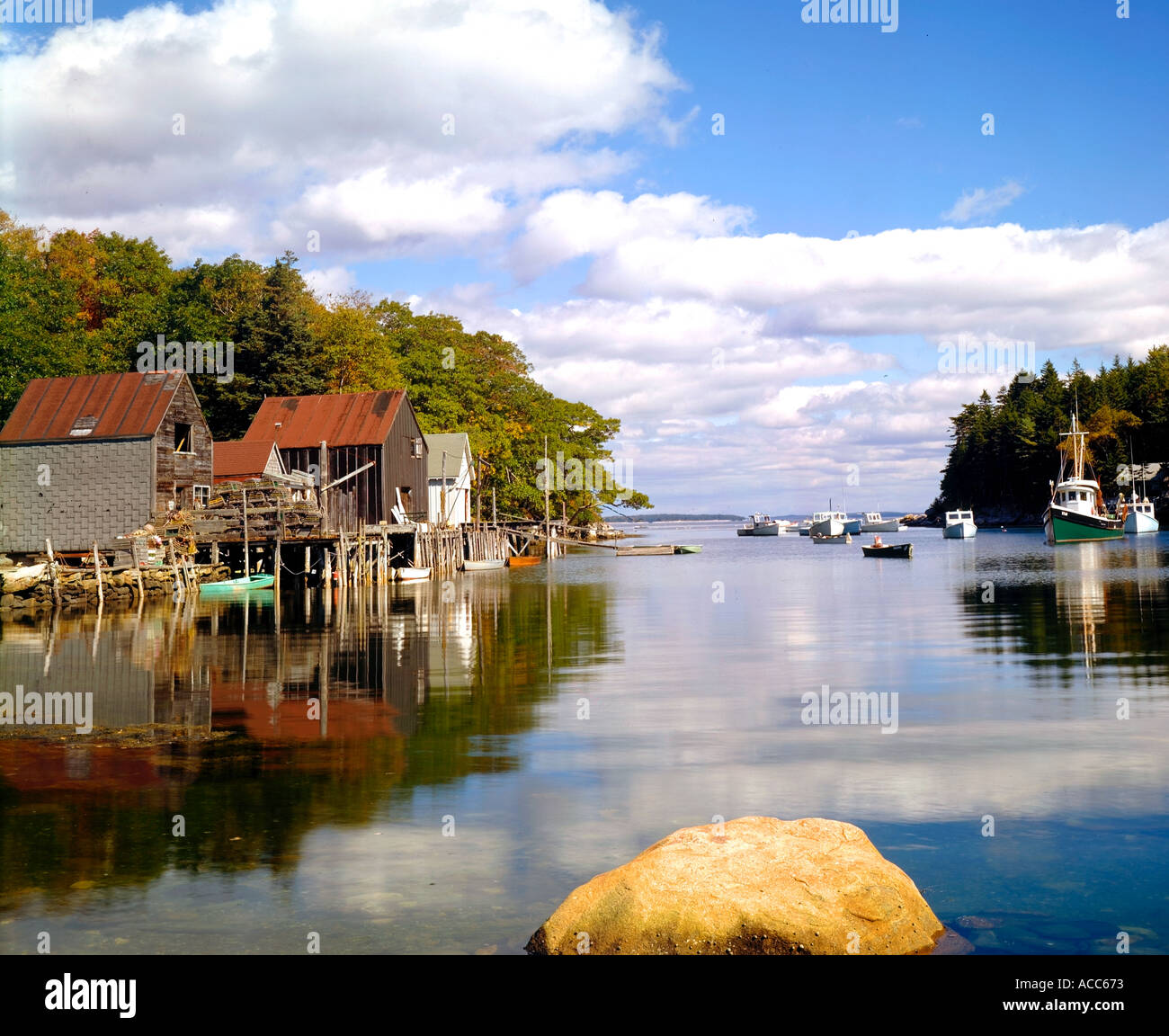 Back Cove near New Harbor Maine USA New England Stock Photo