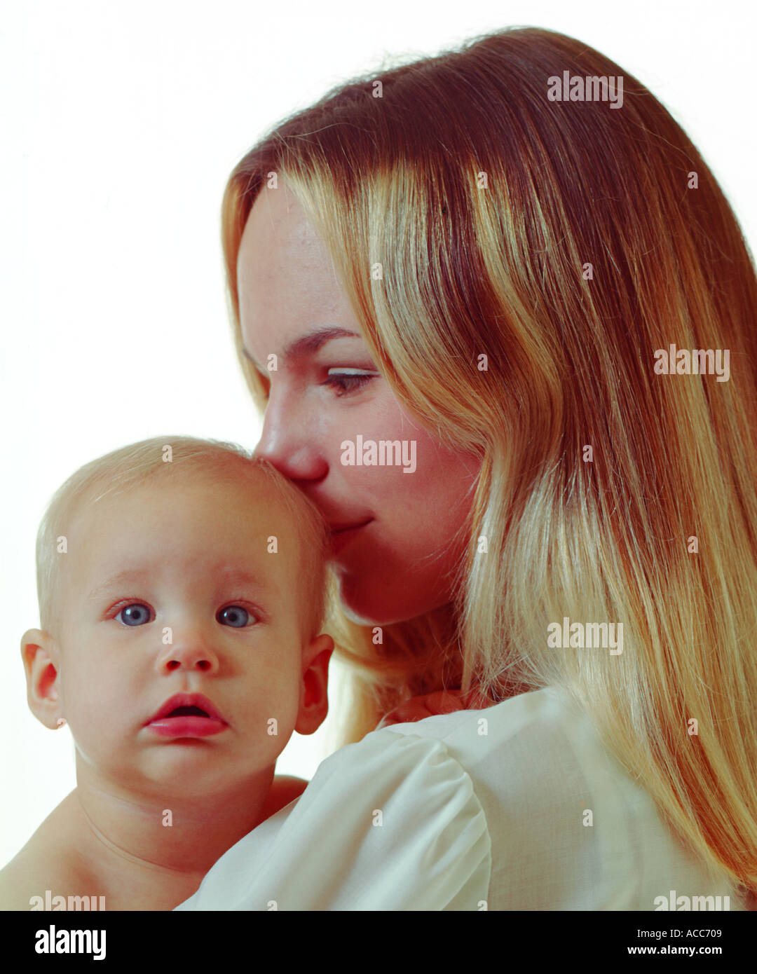 baby with young mother Stock Photo