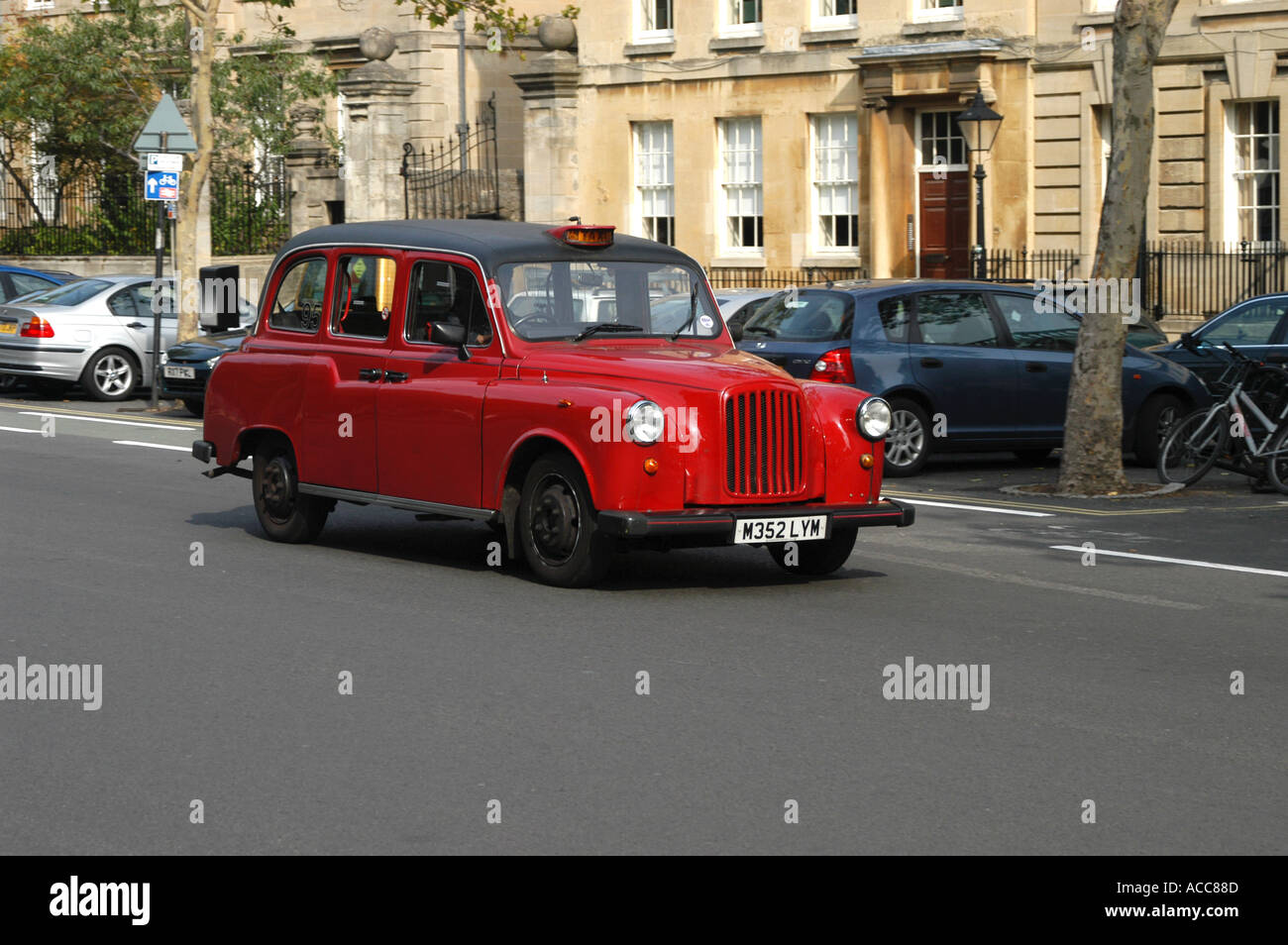 Traditional London taxi hackney cab in St Giles street Oxford England Stock Photo Alamy