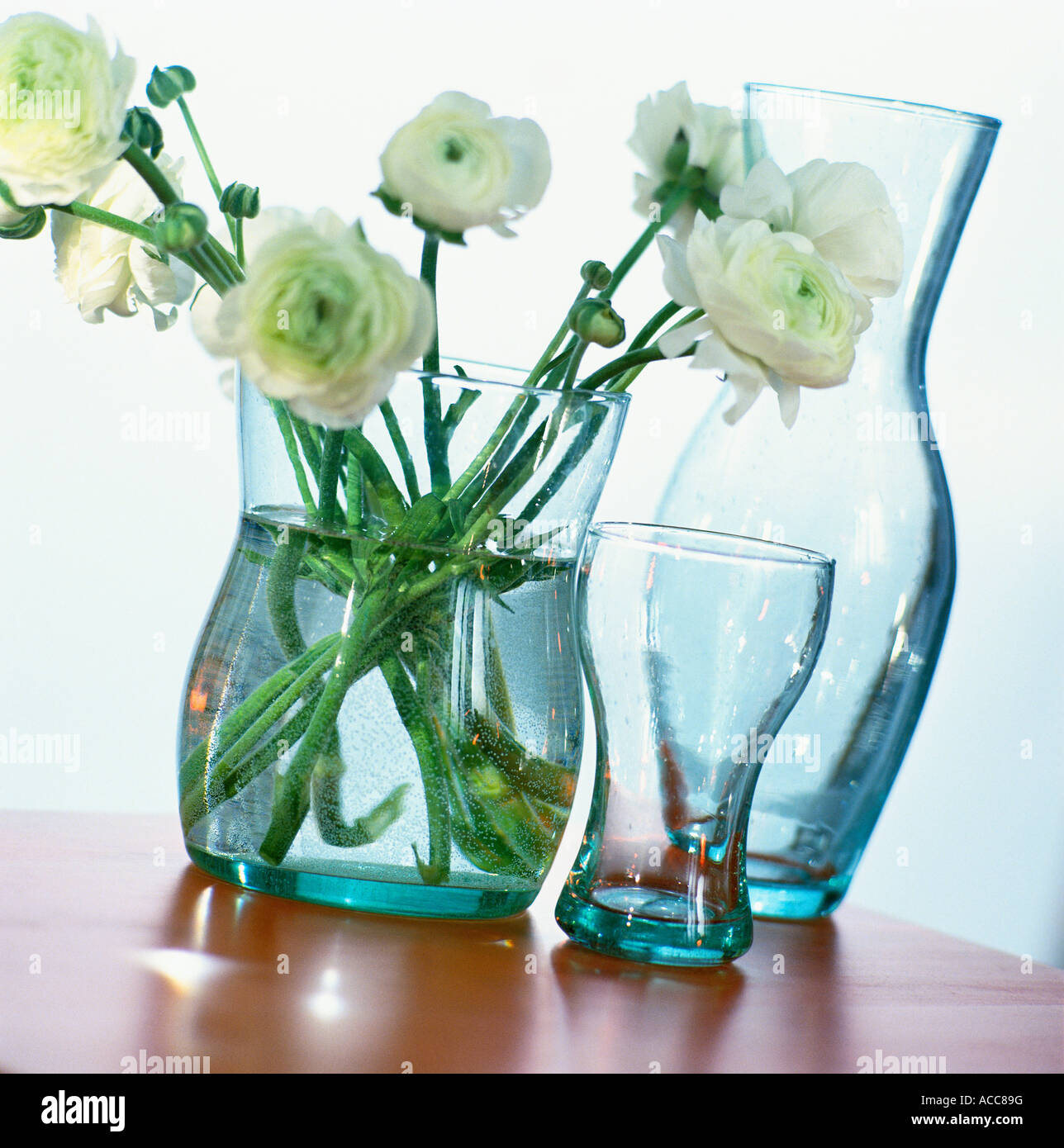 Flowers and vases. Stock Photo
