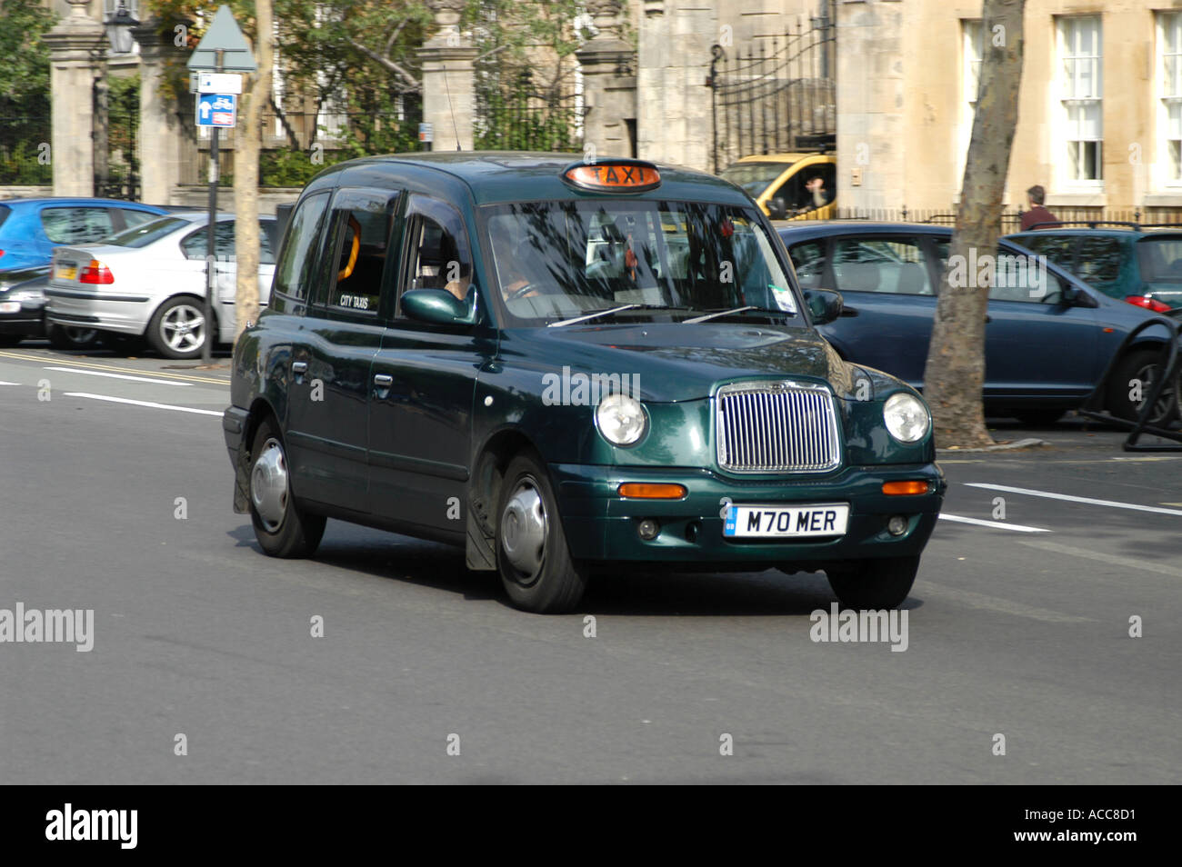 Traditional London taxi hackney cab in St Giles street Oxford England Stock Photo Alamy
