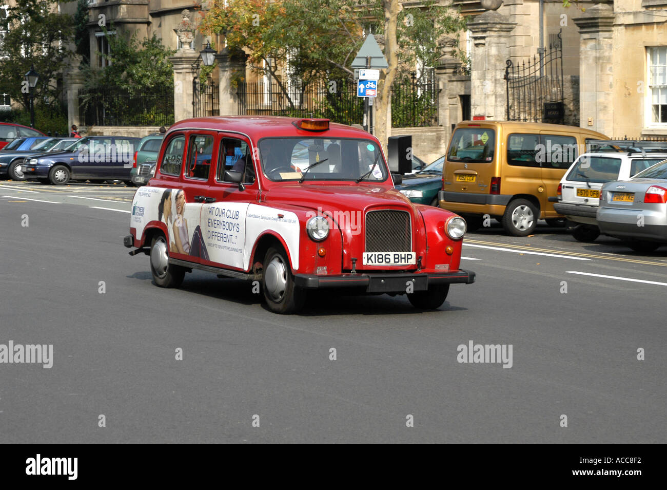Traditional London taxi hackney cab in St Giles street Oxford England Stock Photo Alamy
