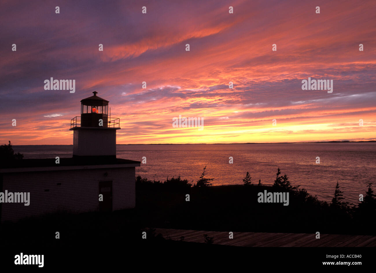 long eddy point lighthouse on the Bay of Fundy Stock Photo Alamy