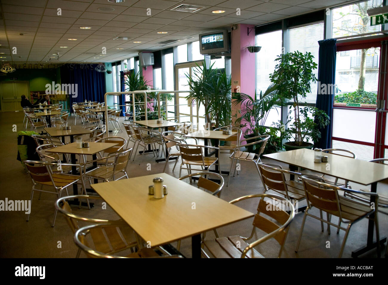 Empty cafe scene Stock Photo - Alamy