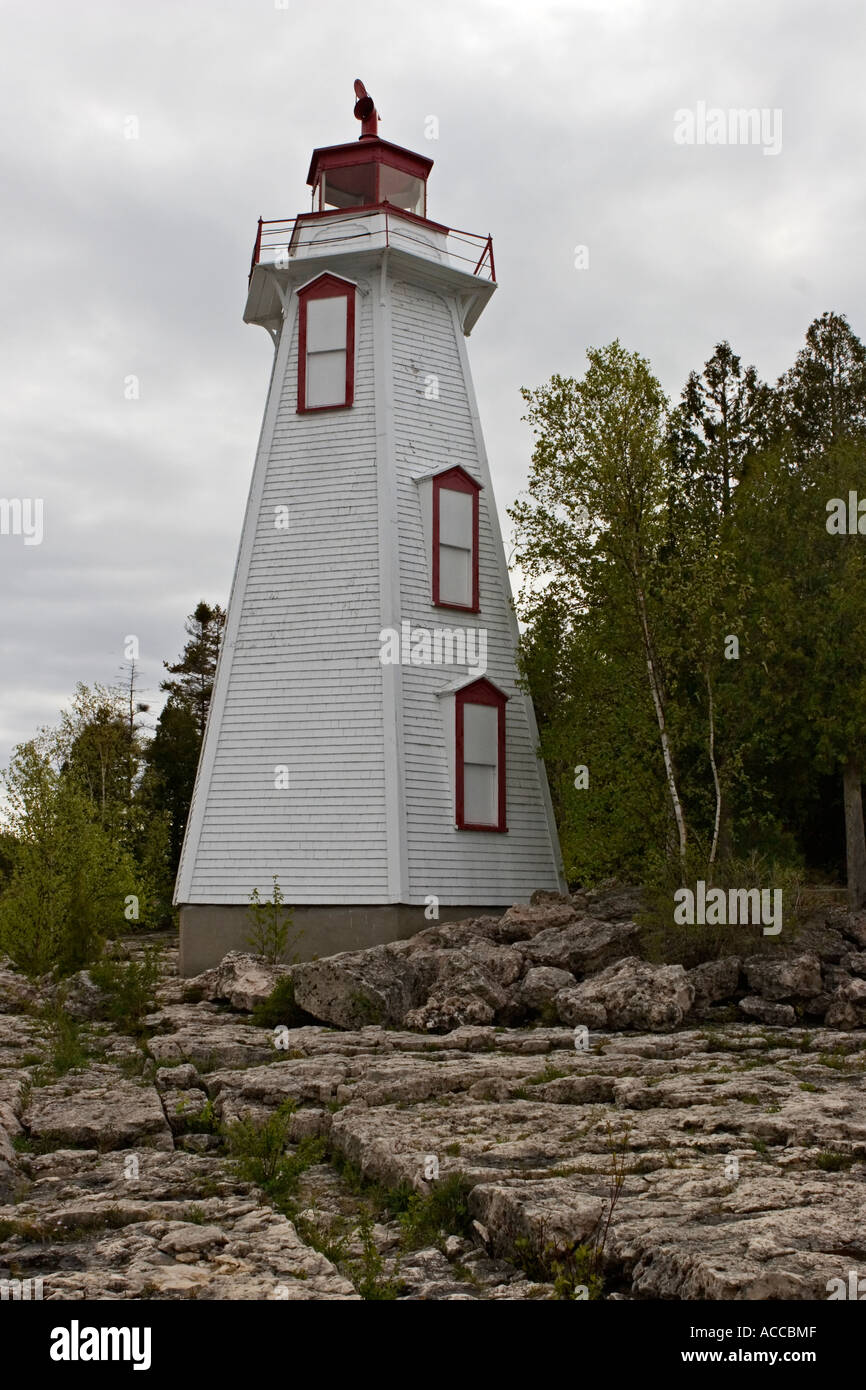 Big Tub Lighthouse on Lake Huron, Ontario Canada Stock Photo Alamy