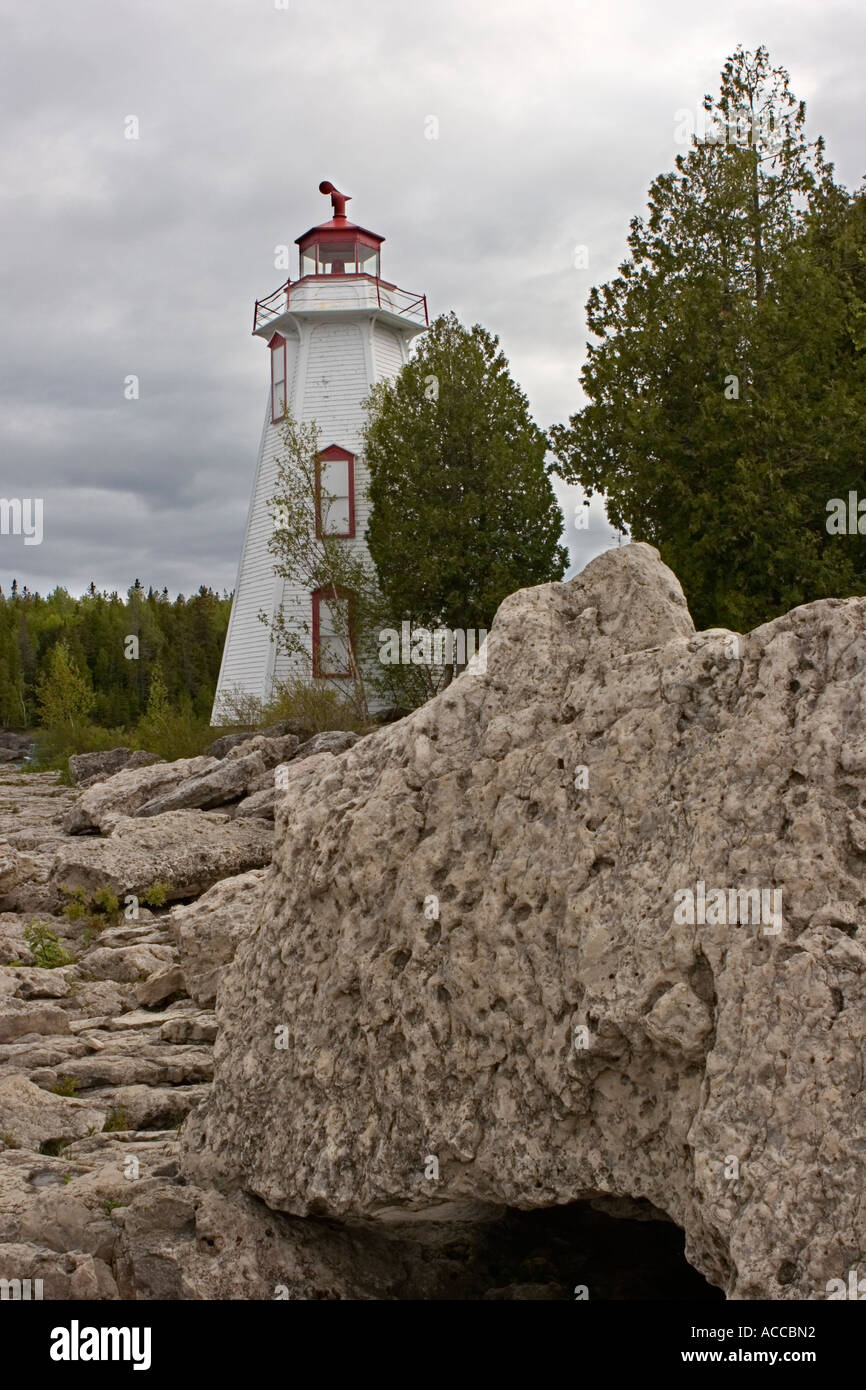 Big Tub Lighthouse on Lake Huron,Ontario Canada Stock Photo Alamy