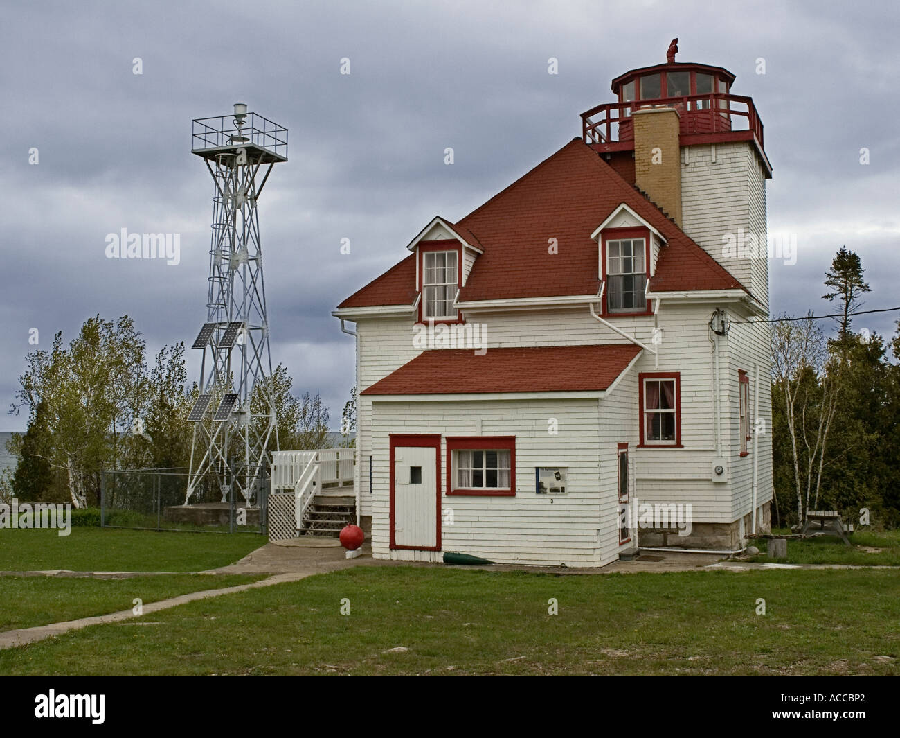 Cabot Head Light Station, Ontario Canada Stock Photo