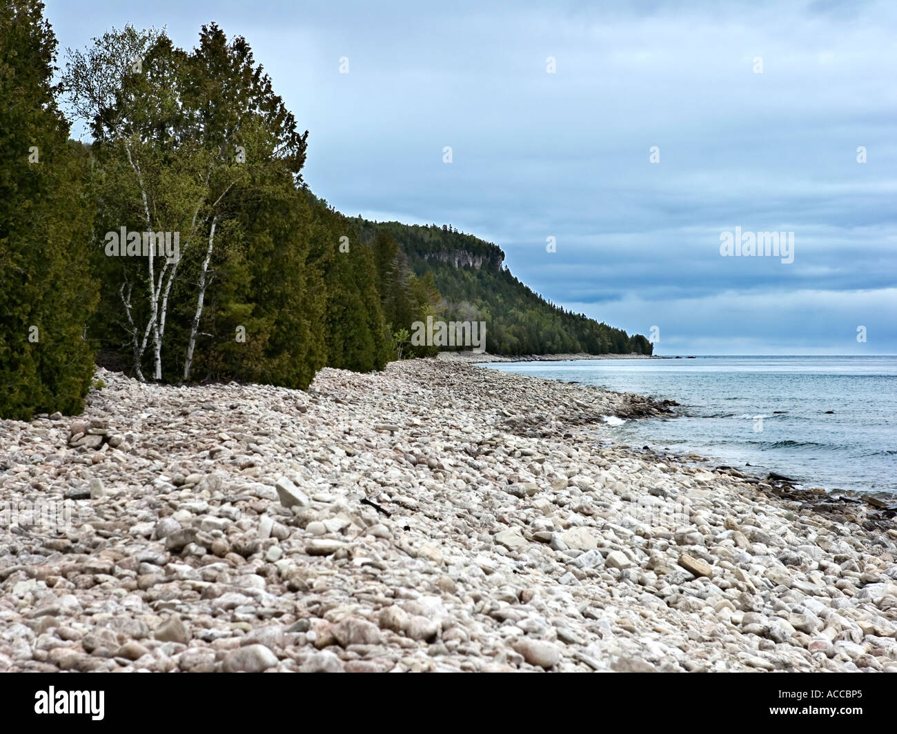 Lake Huron near Cabot Head, Central Ontario Stock Photo