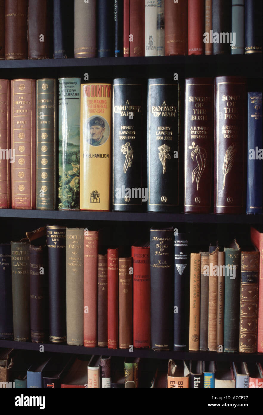 Books on shelves Stock Photo