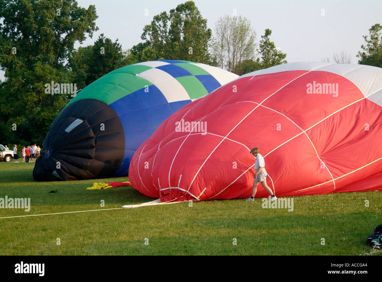 Annual Hot air balloon festival competition held at Howell Michigan Balloon fest Stock Photo Alamy
