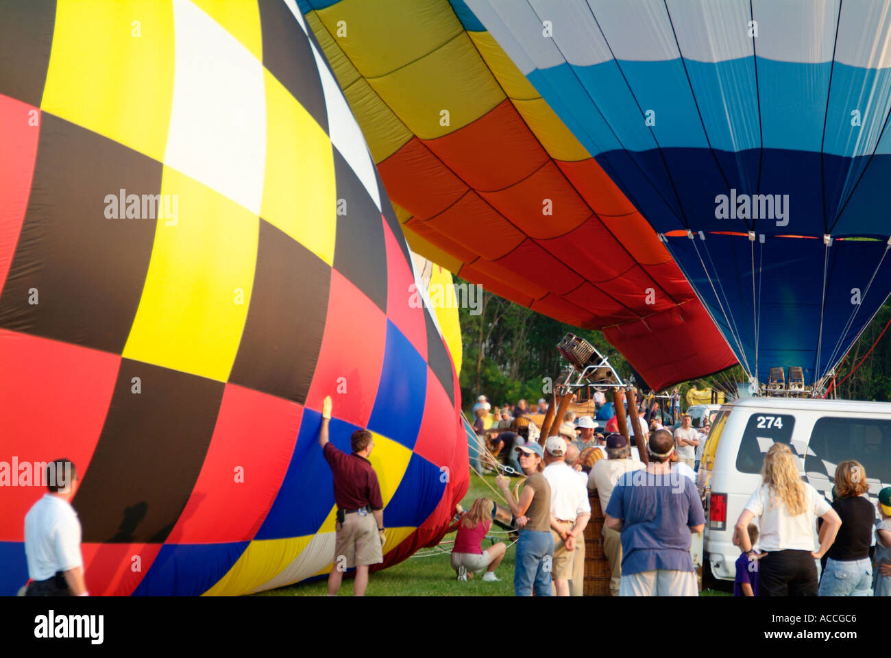 Annual Hot air balloon festival competition held at Howell Michigan Balloon fest Stock Photo Alamy