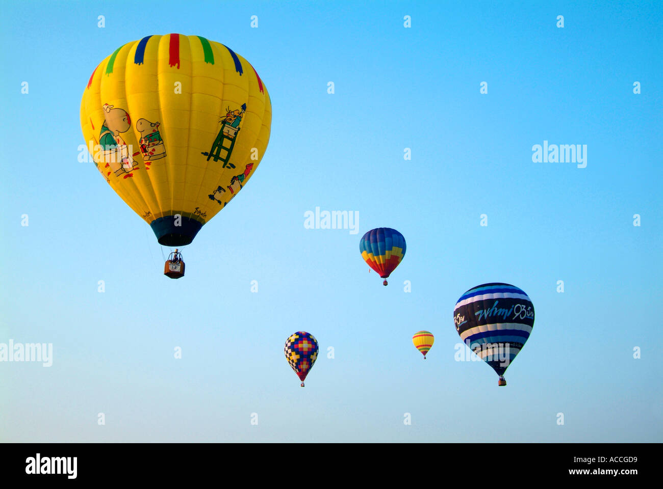 Annual Hot air balloon festival competition held at Howell Michigan Balloon fest Stock Photo Alamy