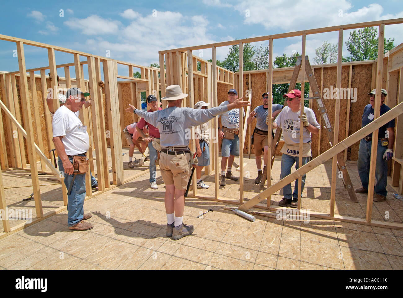 10 new residential homes are constructed by Habitat for Humanity in
