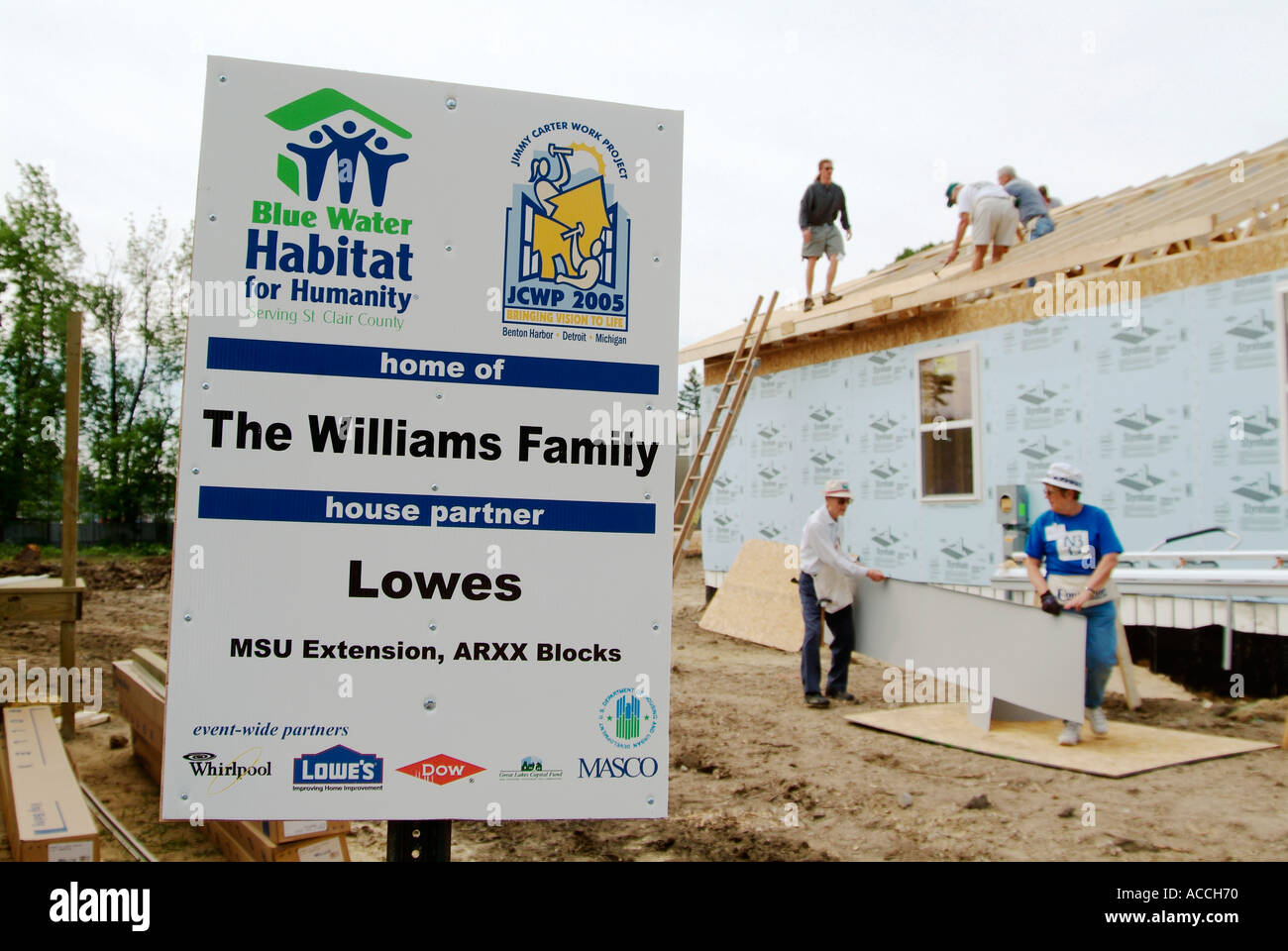 10 new residential homes are constructed by Habitat for Humanity in