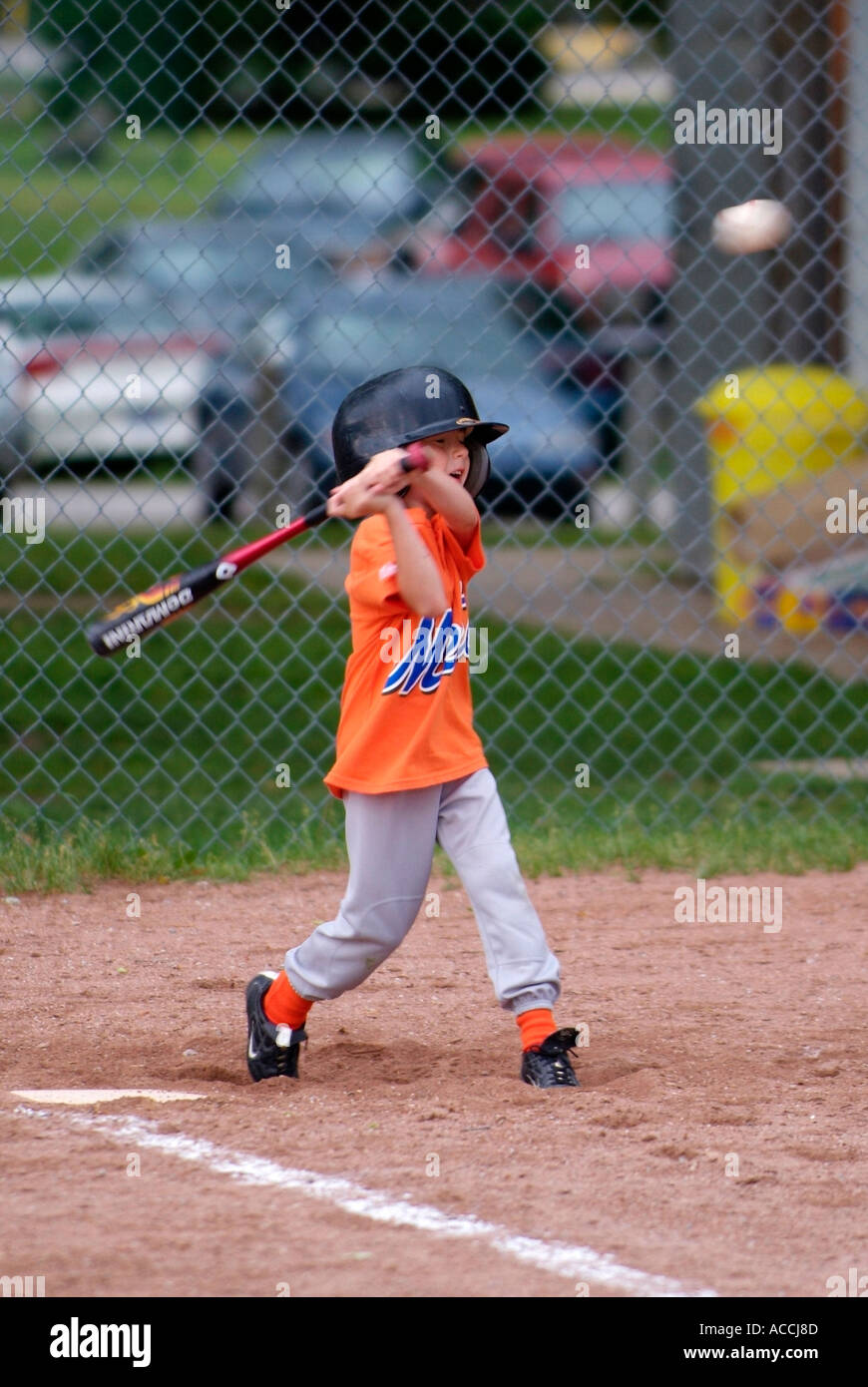Baseball Softball little league action Stock Photo Alamy