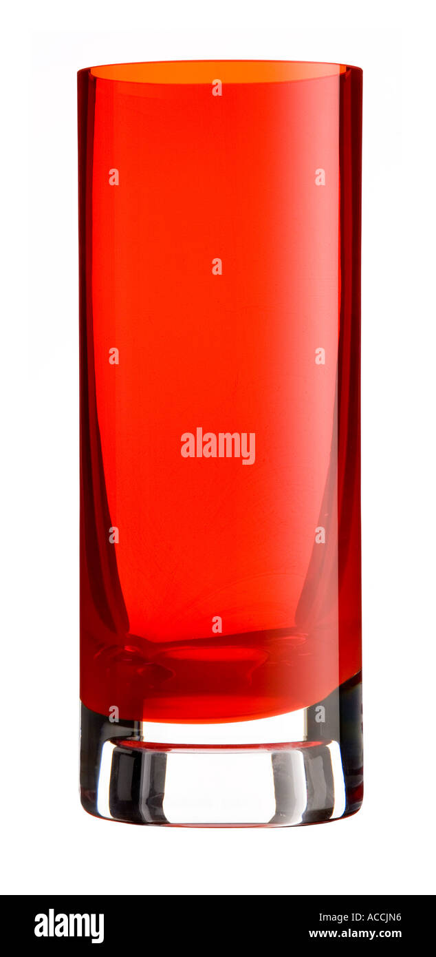 Red glass vase Stock Photo Alamy