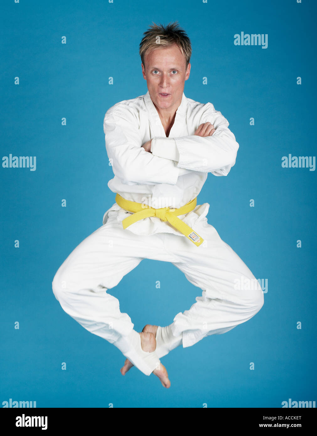 A man practicing martial arts Stock Photo - Alamy