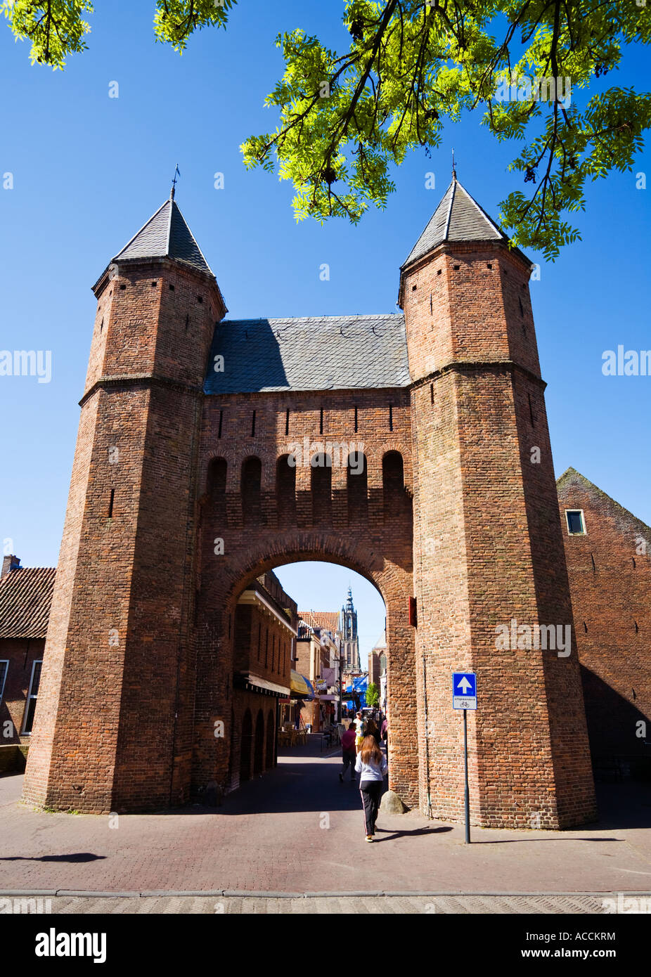 The Kamperbinnenpoort, city gates, in Amersfoort The Netherlands Europe Stock Photo