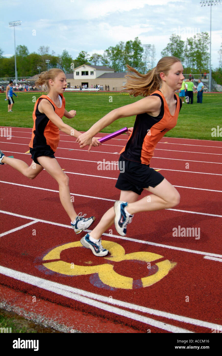 High School Track and Field Events Stock Photo Alamy
