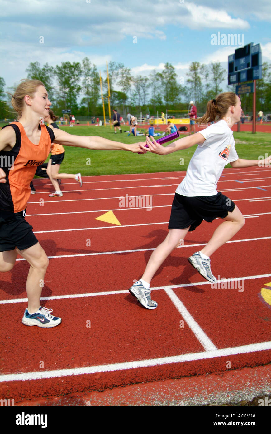 High School Track and Field Events Stock Photo Alamy