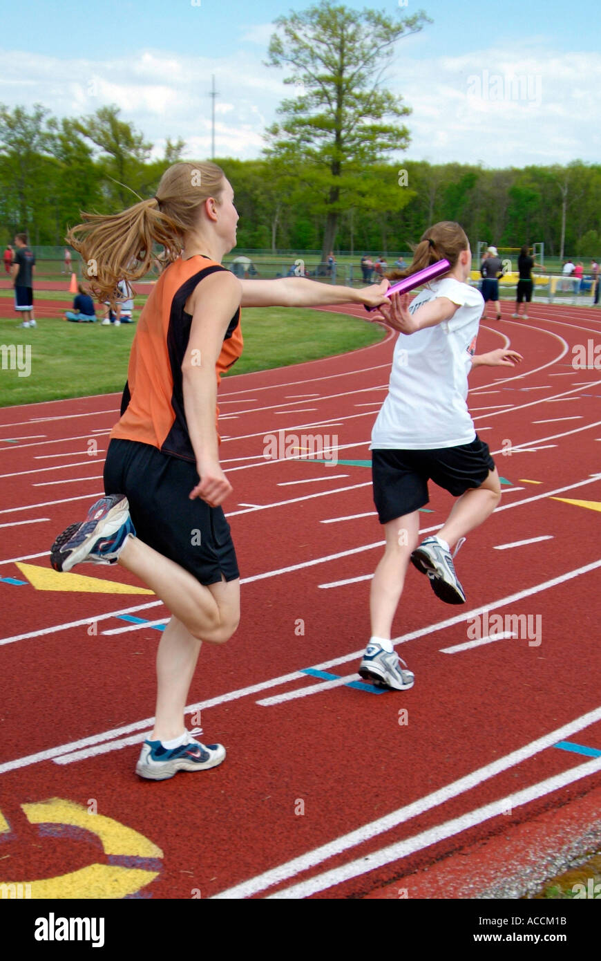 High School Track and Field Events Stock Photo Alamy