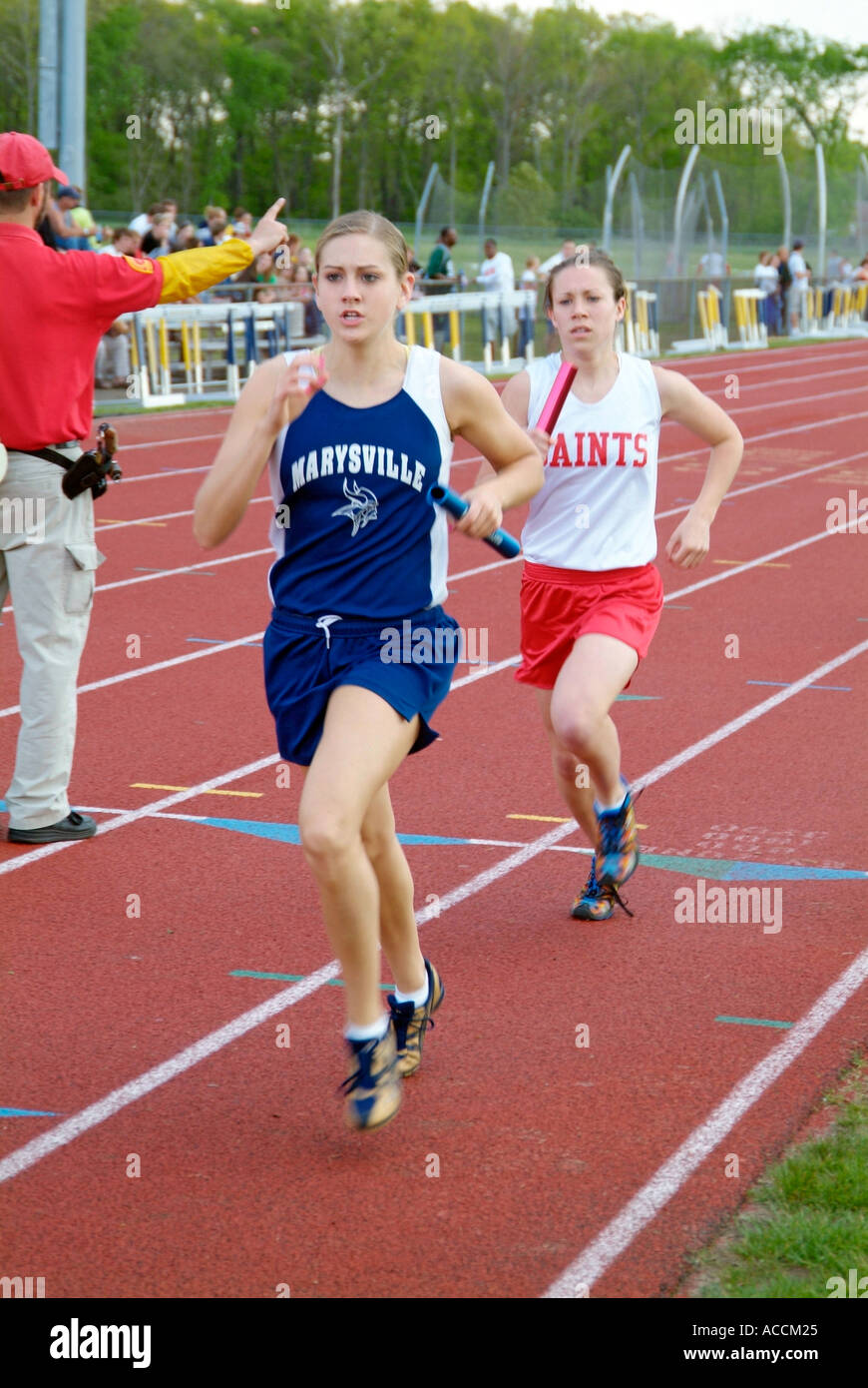 High School Track and Field Events Stock Photo Alamy
