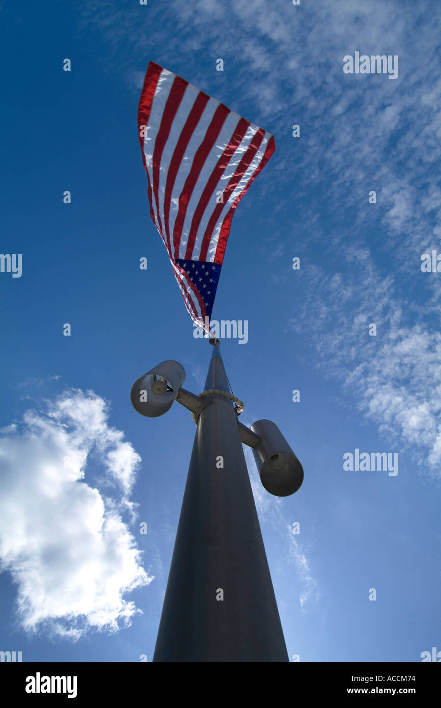 American flag flies at half mast on Memorial Day Stock Photo Alamy