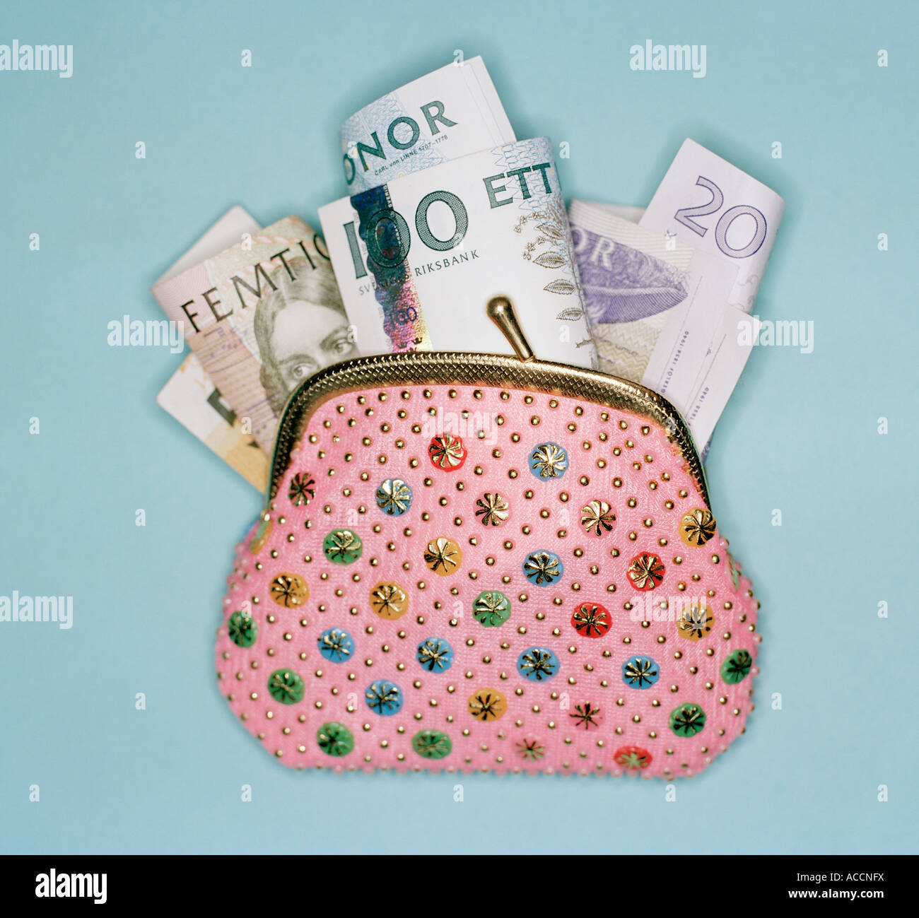 A wallet with Swedish money Stock Photo - Alamy