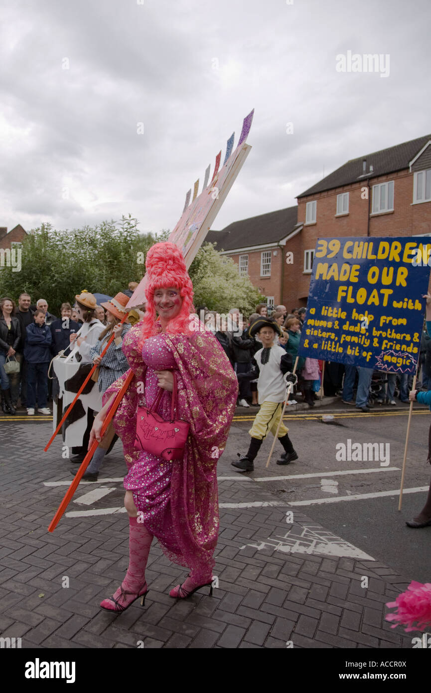 Man in Drag pushing a Trolley Stock Photo - Alamy
