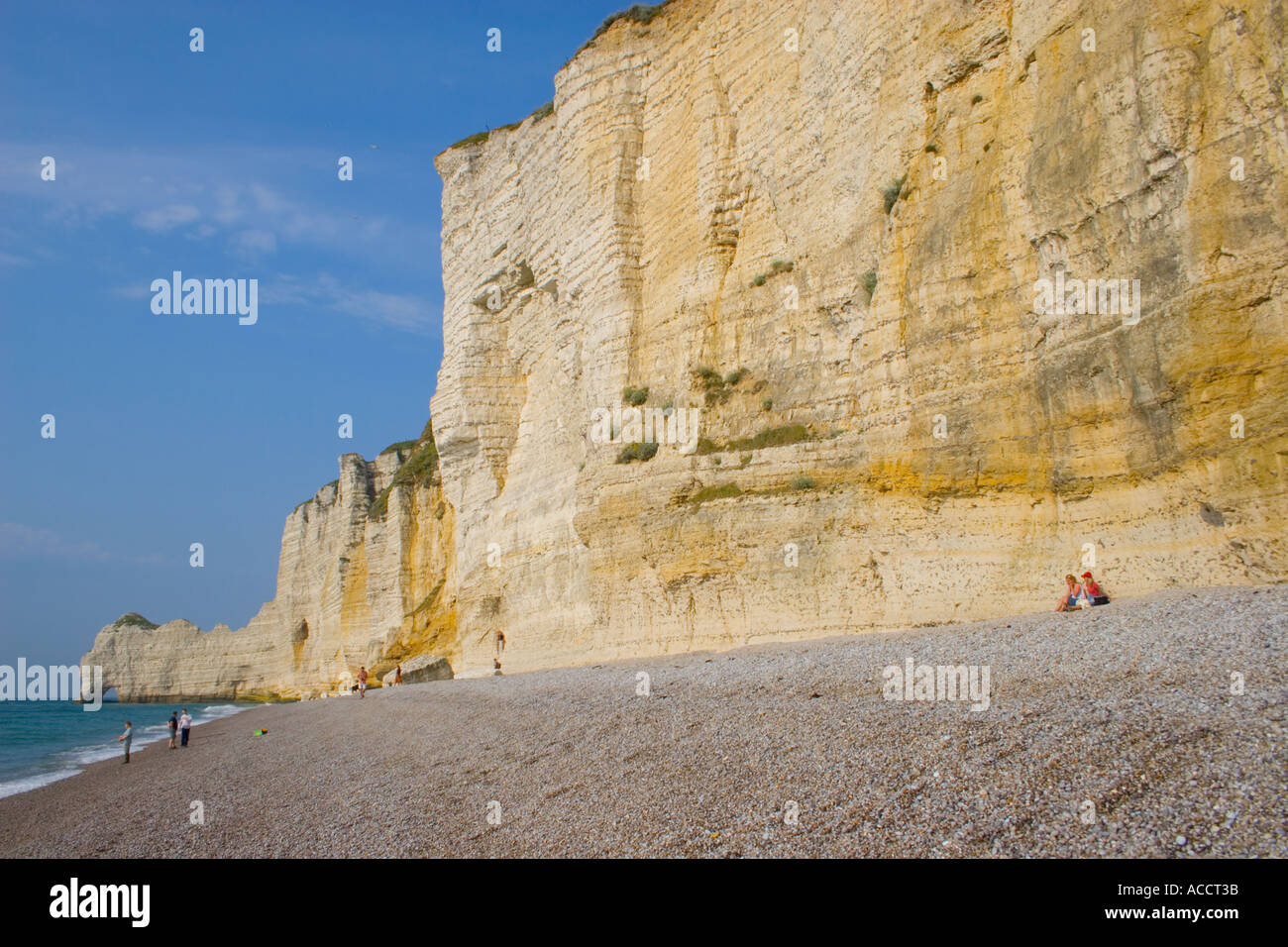 The beach and cliffs in Etretat France Stock Photo - Alamy