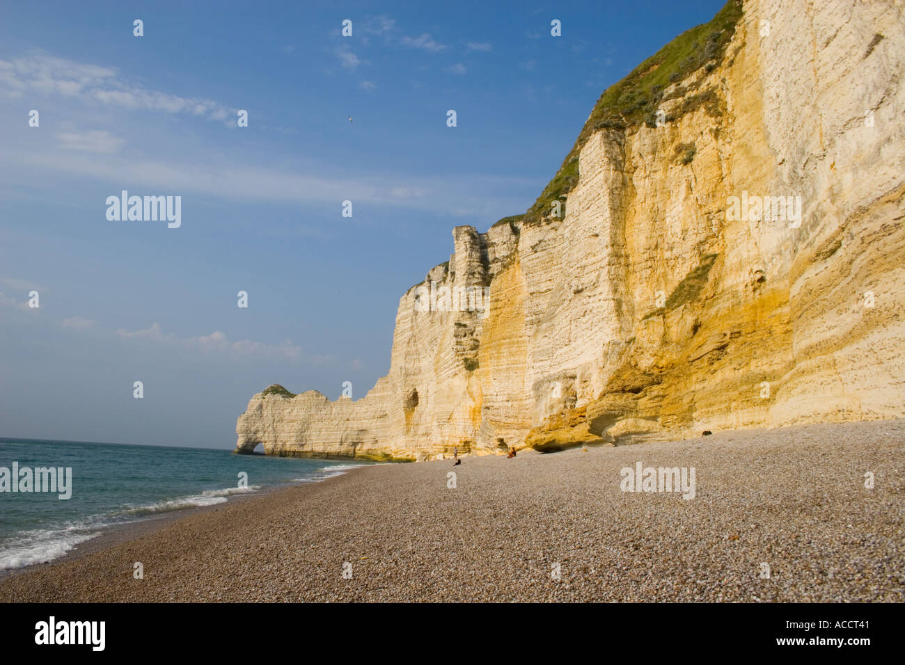 The beach and cliffs in Etretat France Stock Photo - Alamy