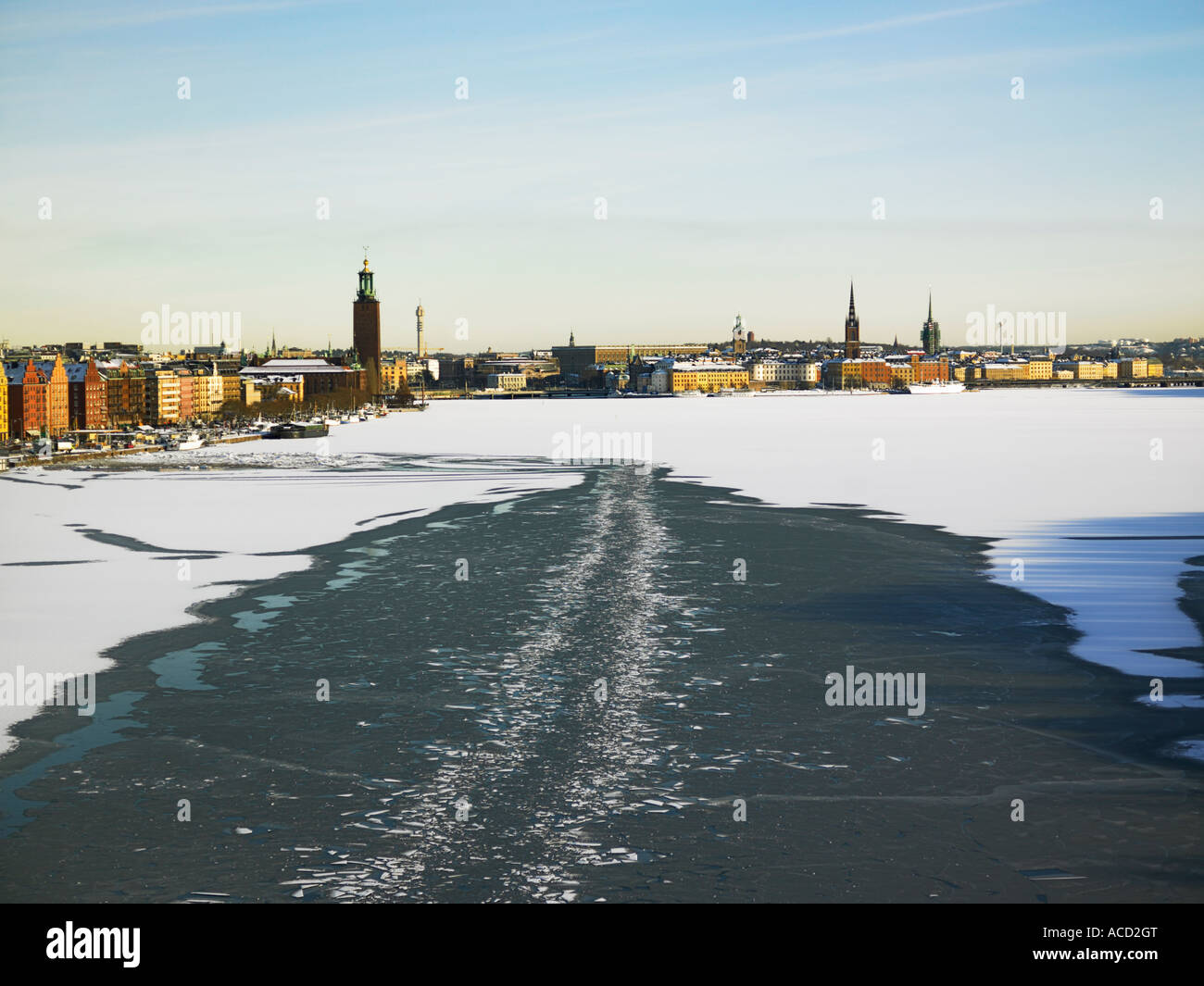 Winter in Stockholm. Stock Photo