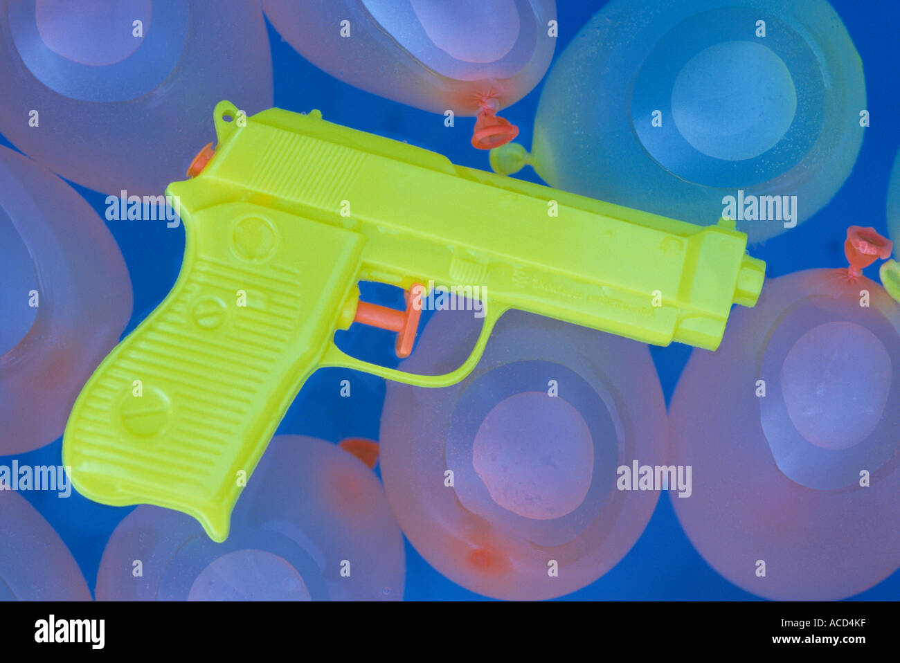 water balloons and water guns