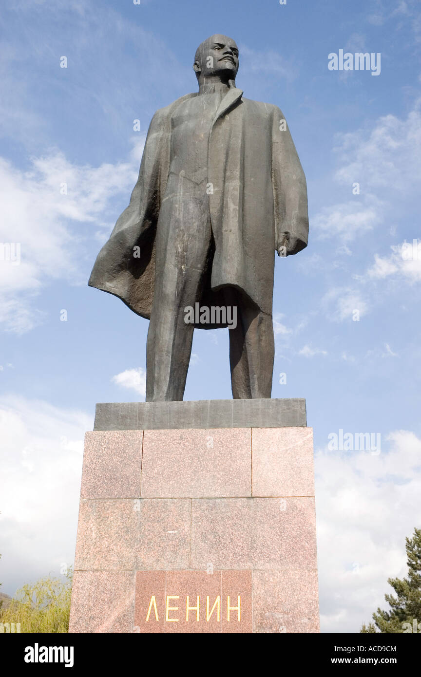 Lenin statue in the main square of the North Caucasus city of