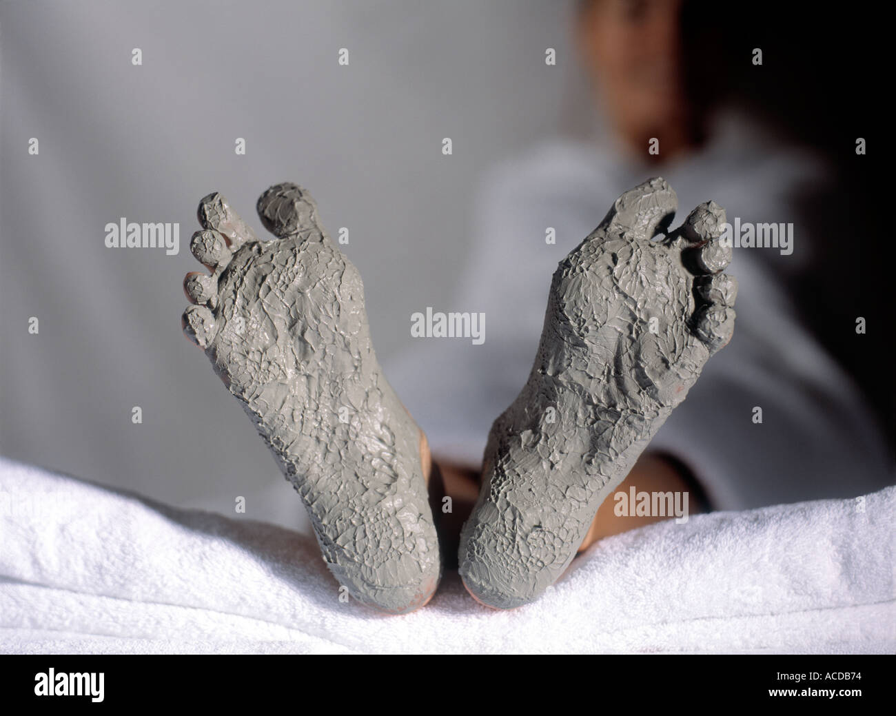 HEALTH AND BEAUTY MUD SKIN TREATMENT MODEL RELEASED Stock Photo Alamy
