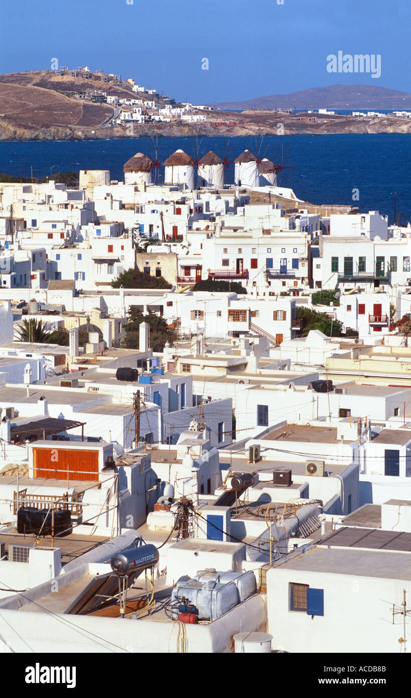 GREECE CYCLADES ISLANDS MYKONOS ISLAND MYKONOS TOWN  Stock Photo