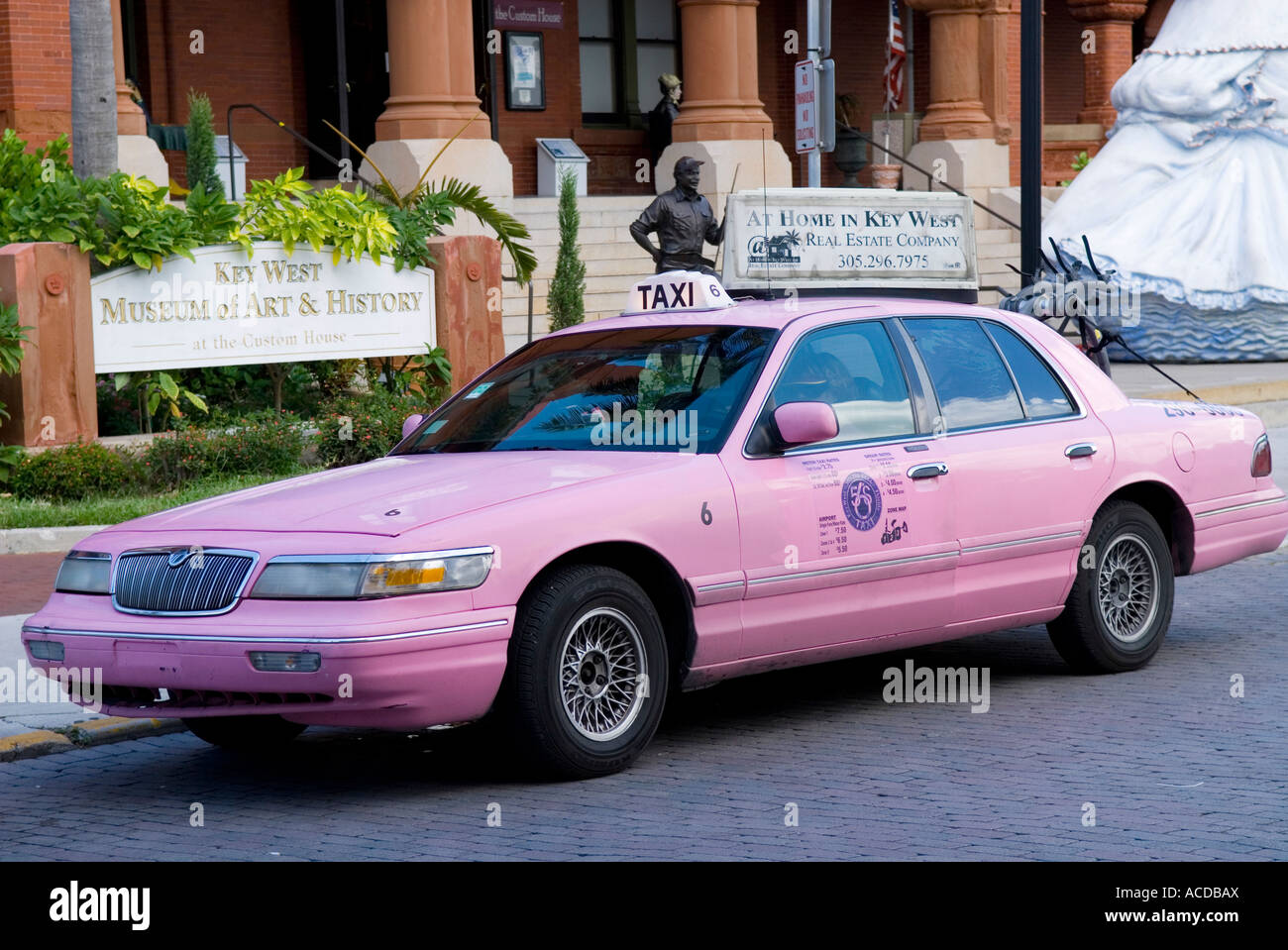 Pink Taxi at Key West FL, Florida Keys Stock Photo Alamy