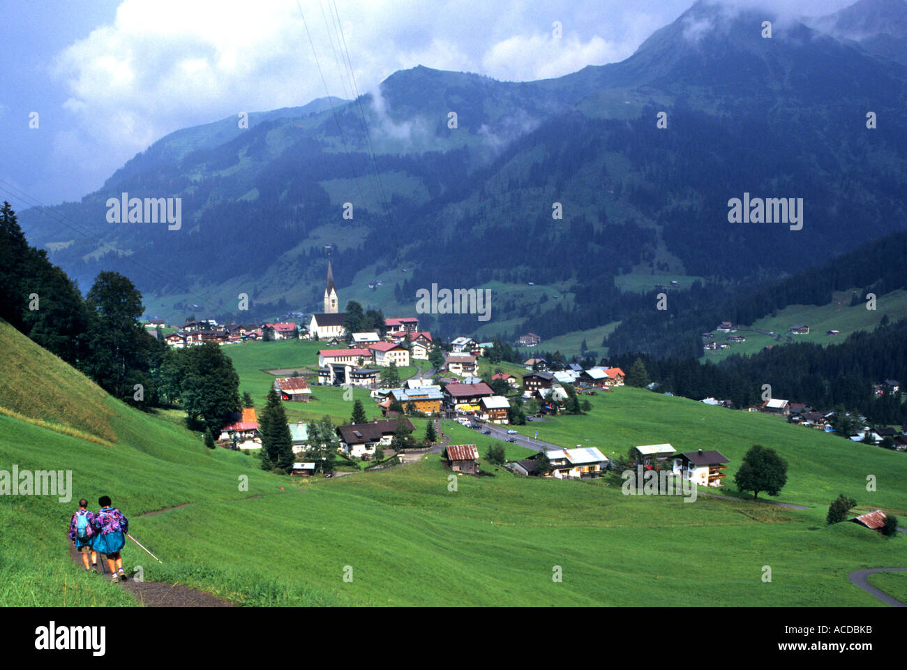 Austria Austrian Kleinwalsertal Mountains Stock Photo