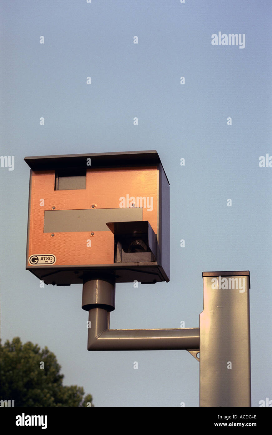 Gatso camera in sun surveillance Stock Photo Alamy