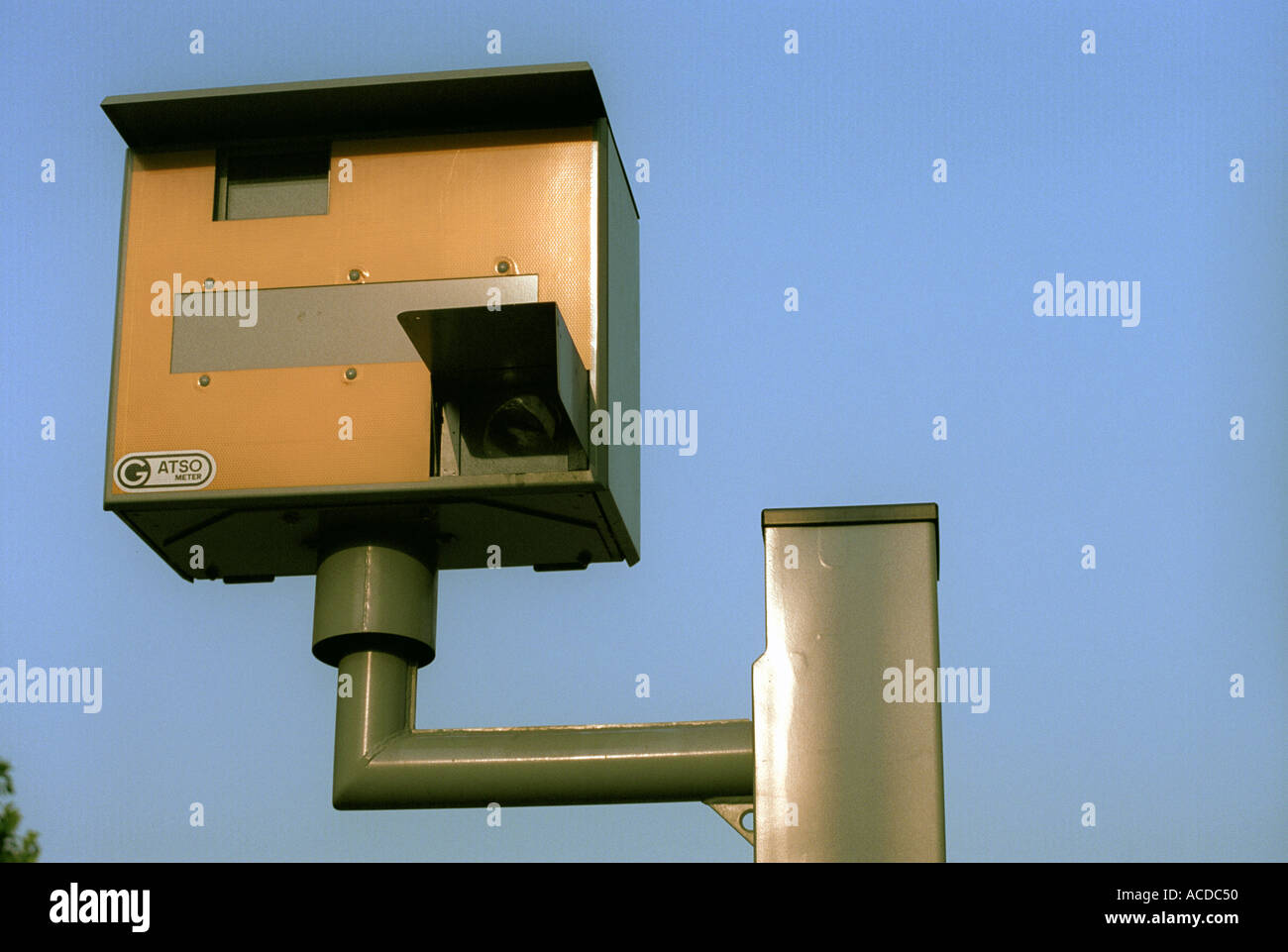 Gatso camera in sun surveillance Stock Photo Alamy