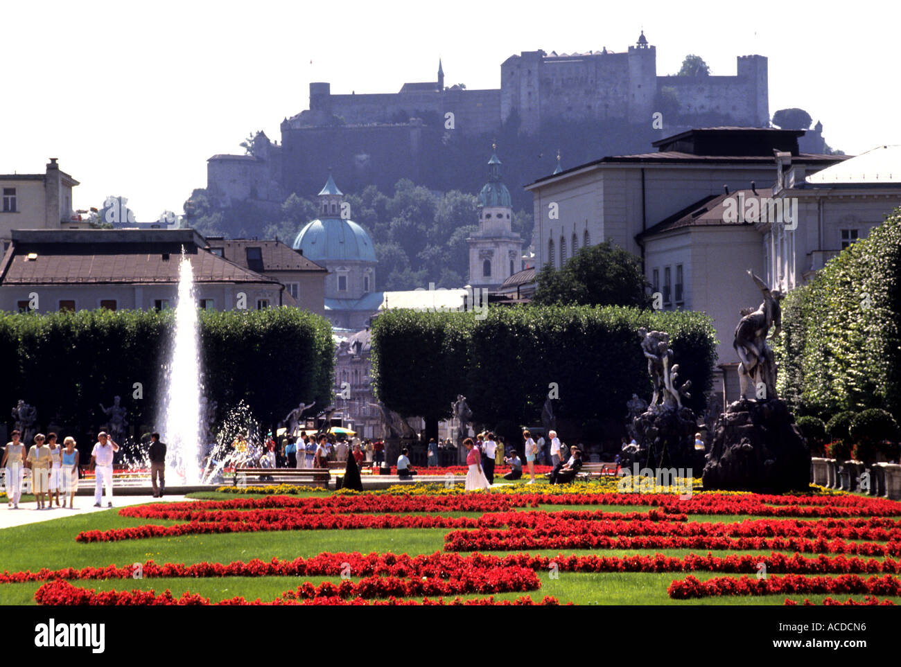 Austria Salzburg town Garden Flowers Austria Austrian Historic History